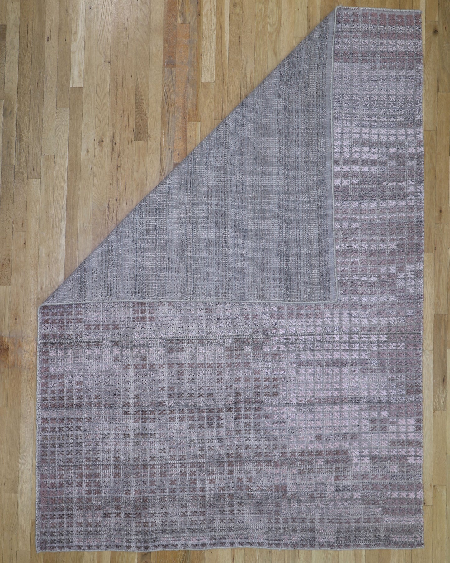 Modern 5'7 x 7'9 Hand Knotted Wool Rug Textured India